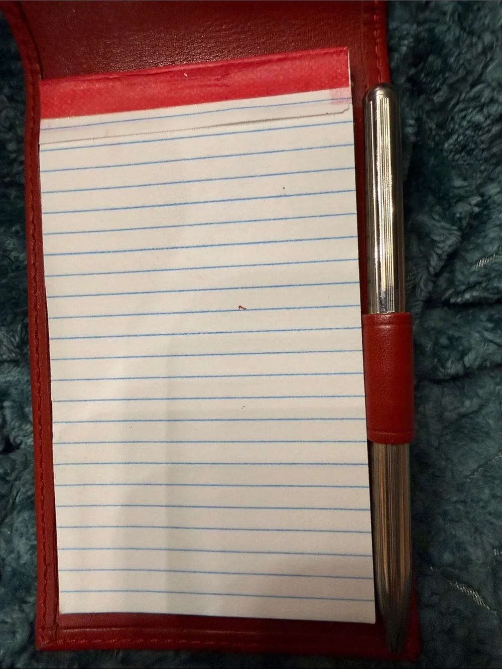 Coach Retro Red Leather Flip Note Pad Card Holder